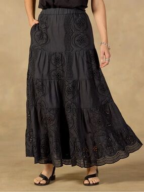 Sundance Ensenada Skirt Cotton Eyelet Maxi